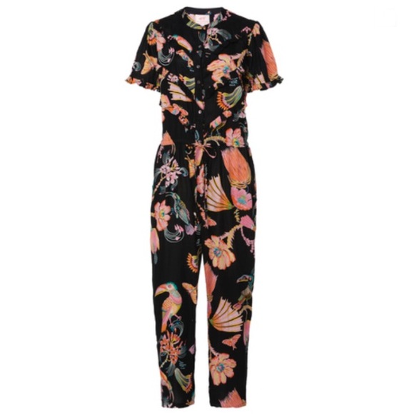 Banjanan Pants - NWT BANJANAN Lenka Floral Bird Printed Jumpsuit